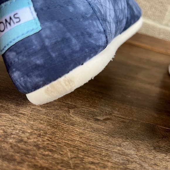 TOMS Alpargata Blue Tie-Dye Canvas Loafers Size 7.5 - Picture 10 of 10